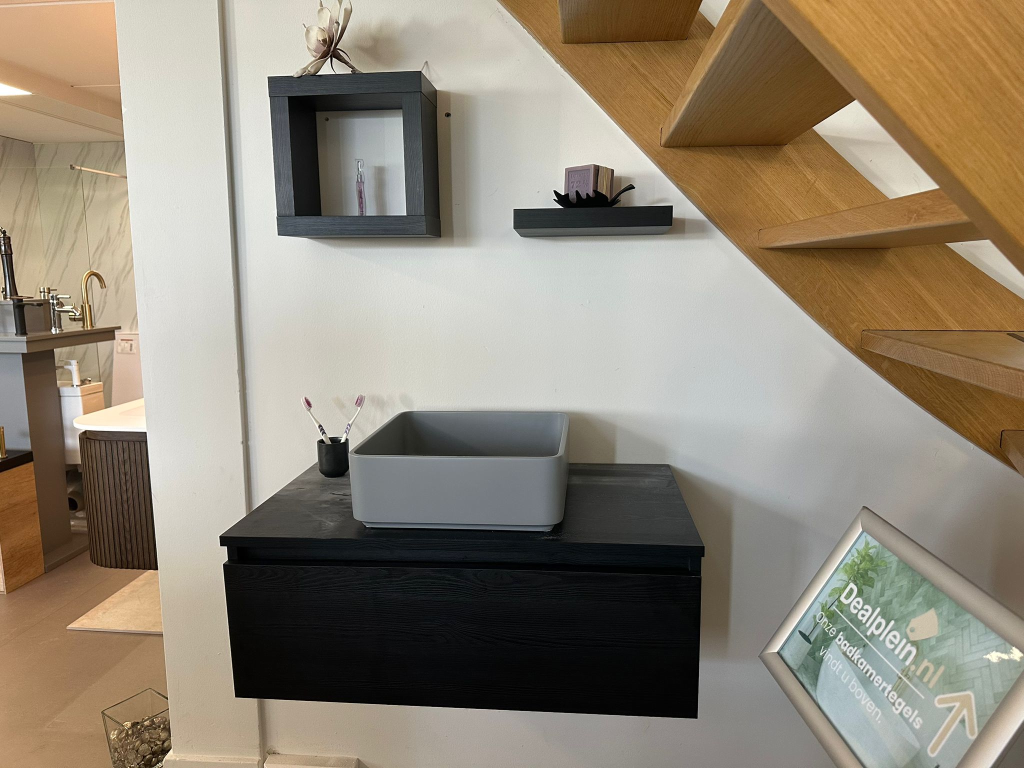 Arcqua Living onderkast 1 Lade 80x46x30cm Greeploos Black Oak