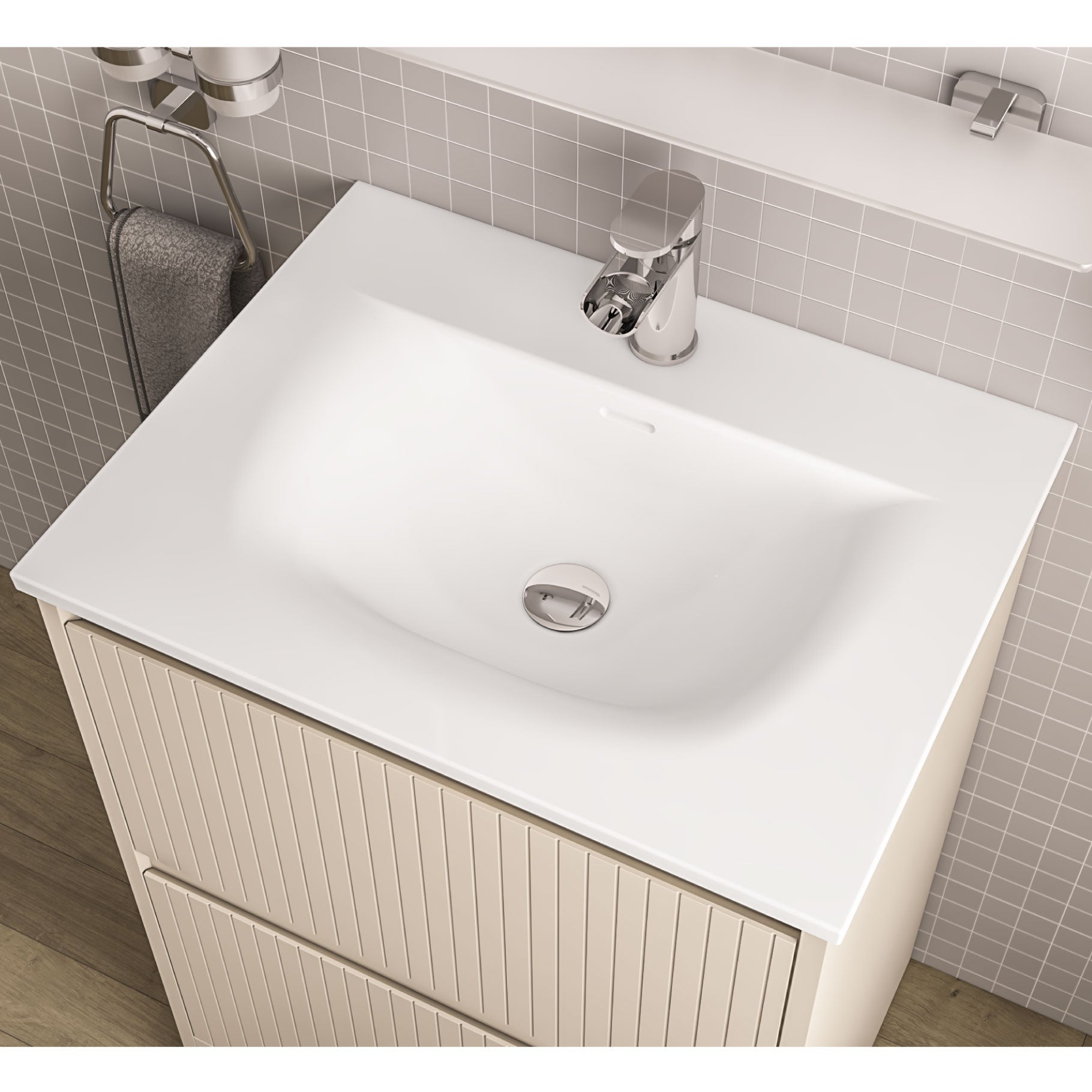 Eastbrook Universal Wastafel 60x46 Cm Keramiek Wit
