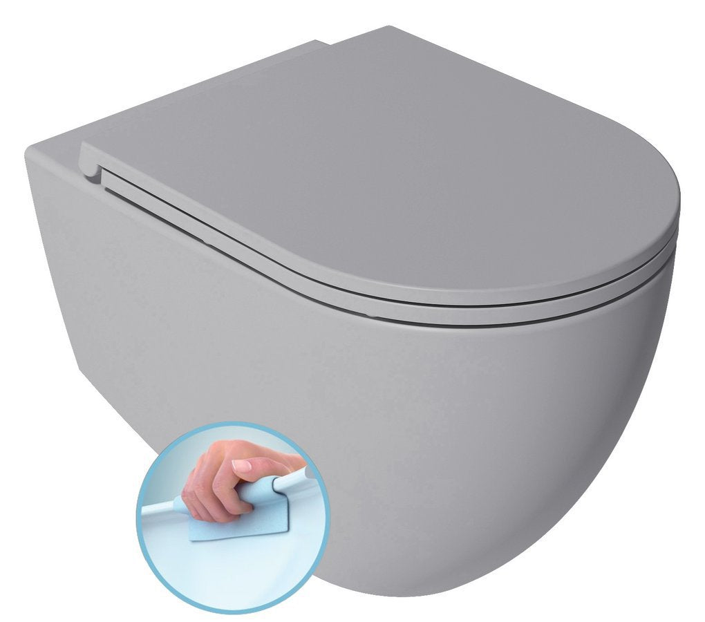 Wandtoilet Infinity 36,5X53Cm Grijs Randloos