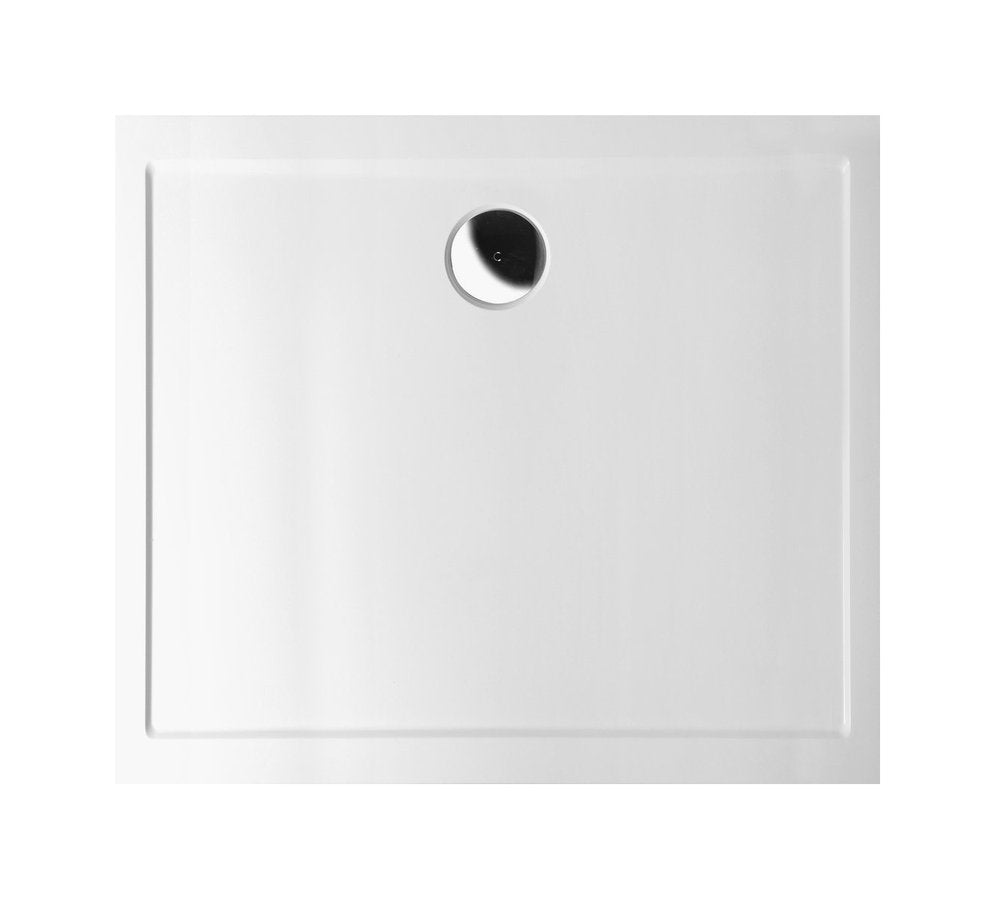 KARIA Mineraalmarmer Douchebak 80 x 70 cm, Wit