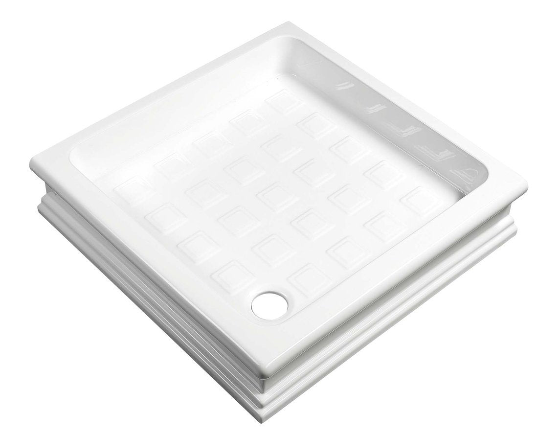 Retro Keramische Douchebak Vierkant 90 x 90 x 20