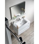 Sapho Luciola Meubelwastafel 80x50x15 Cm Gegoten Marmer Wit