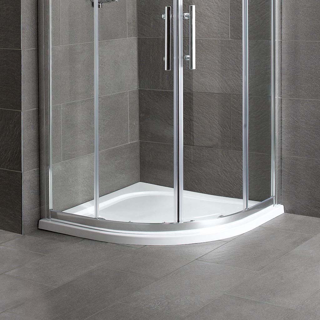 Eastbrook Volente Plan C ABS kwartronde douchebak 80 x 80 x 4 cm - wit