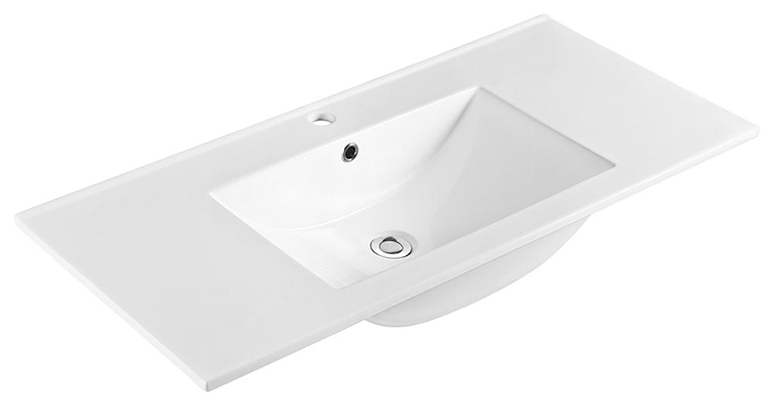 Sapho Slim Keramische Meubel Wastafel 100x46,5cm Wit