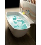 Nigra Back To Wall Bad Cast Marble 158 x 80 x 45 cm Wit