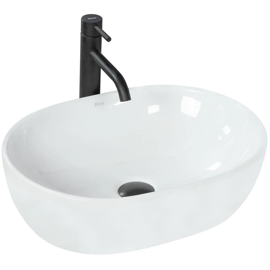 Opzetwastafel Rea Amelia Ovaal Keramiek 50x34 Cm