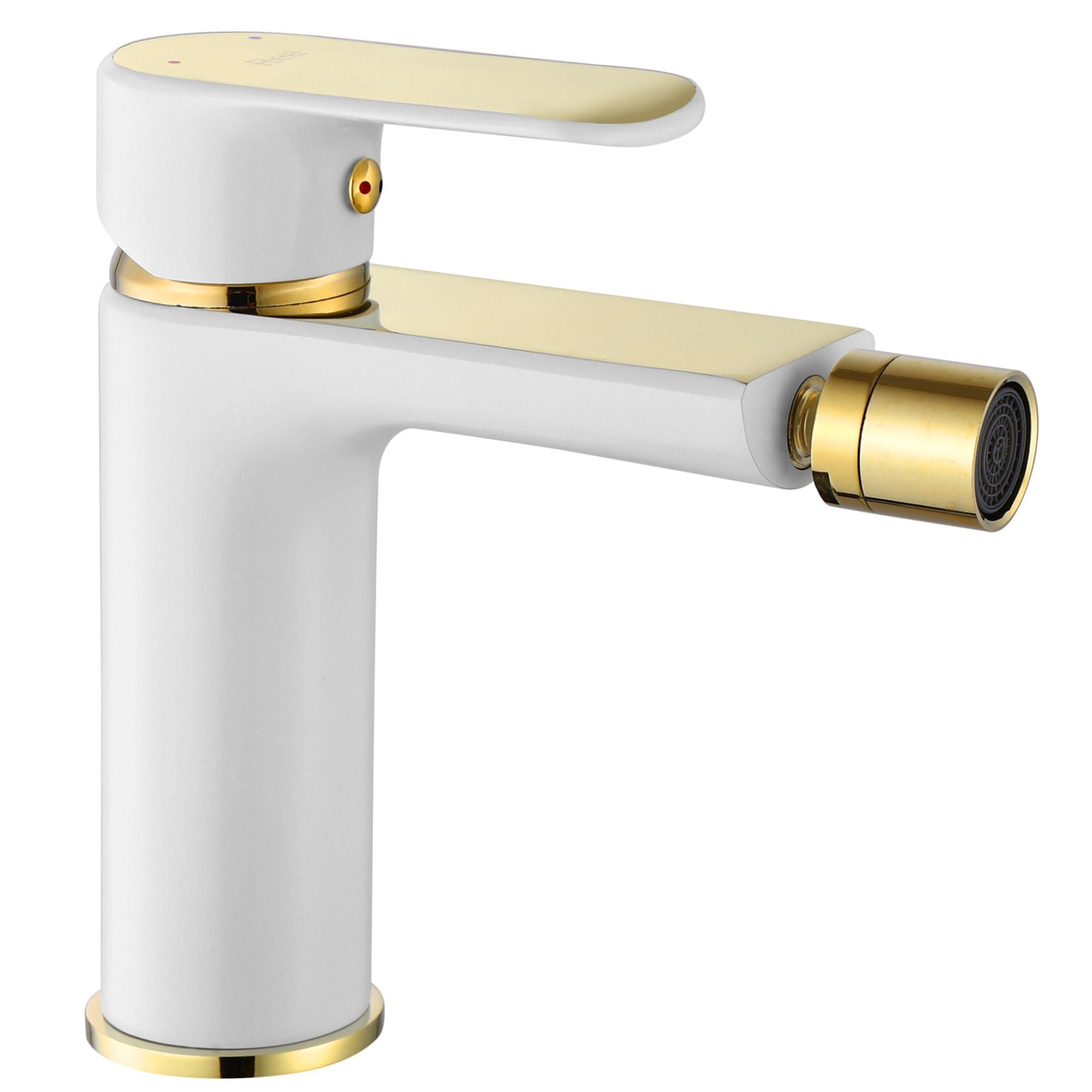 Rea Bloom Wit Glans Goud Bidetkraan