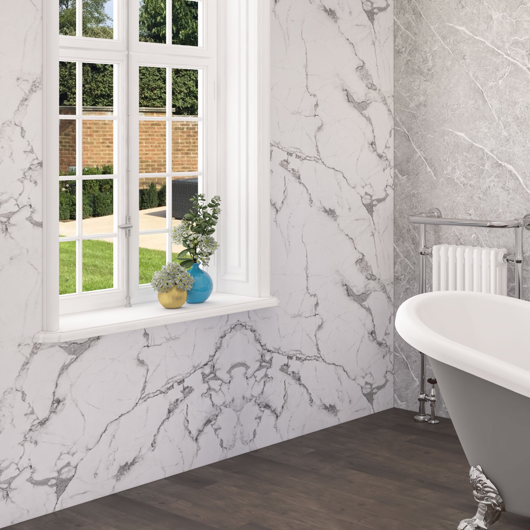 Eastbrook PVC Wandpaneel Satin 100x240 cm Blanco Marble