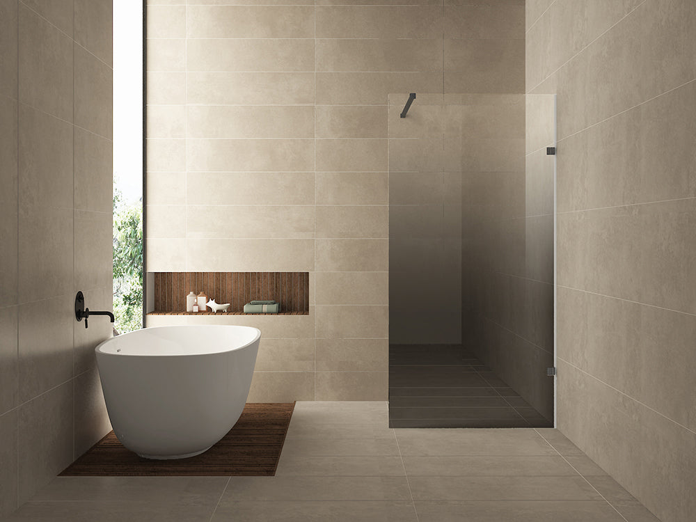 Wiesbaden Less Inloopdouche 100x200 Gunmetal