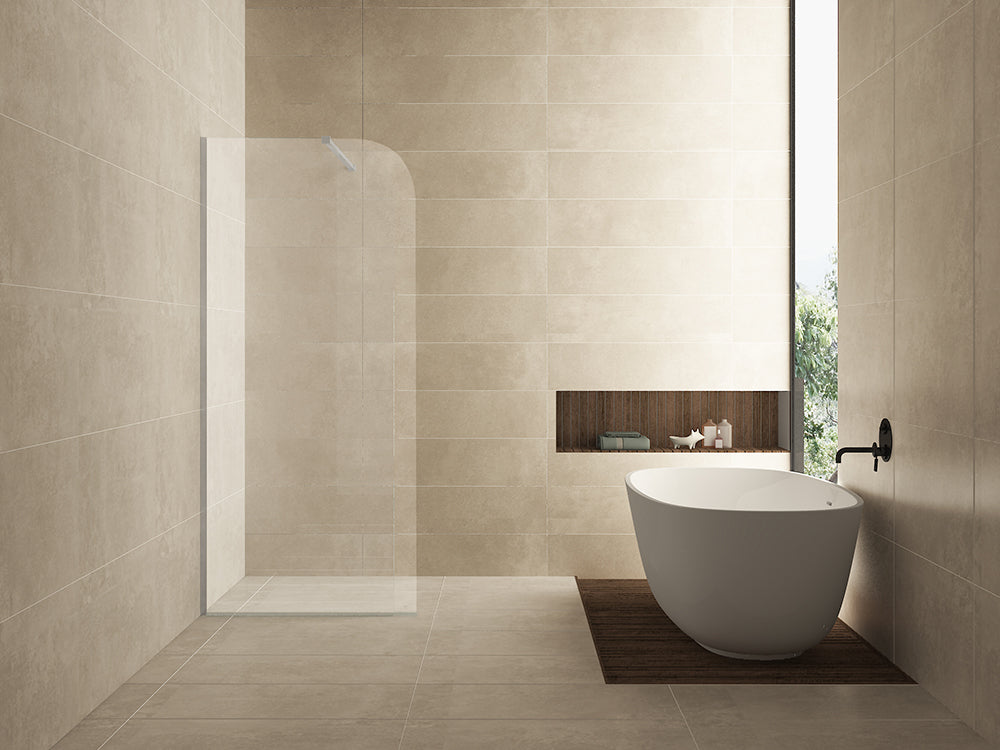 Wiesbaden Curvea inloopdouche 800 x 2000 x 8 mm nano helder glas