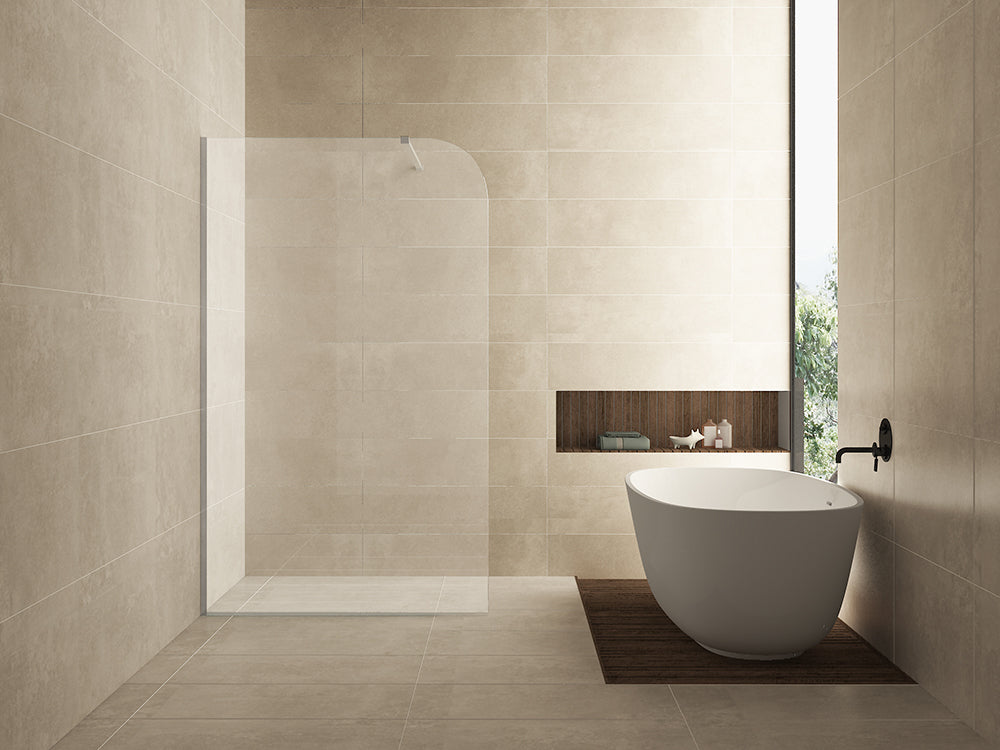 Wiesbaden Curvea inloopdouche 1200 x 2000 x 8 mm nano helder glas