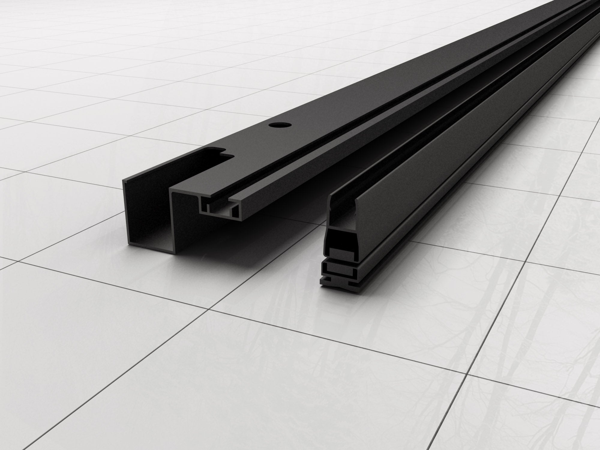 Wiesbaden Muurprofiel Met Magneetstrip Voor Mat Zwart