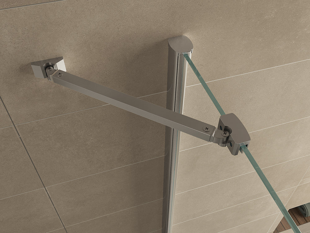 Wiesbaden Salone cabine met 1 draaideur 1000 x 1000 x 2000 x 8 mm nano helder glas/chroom