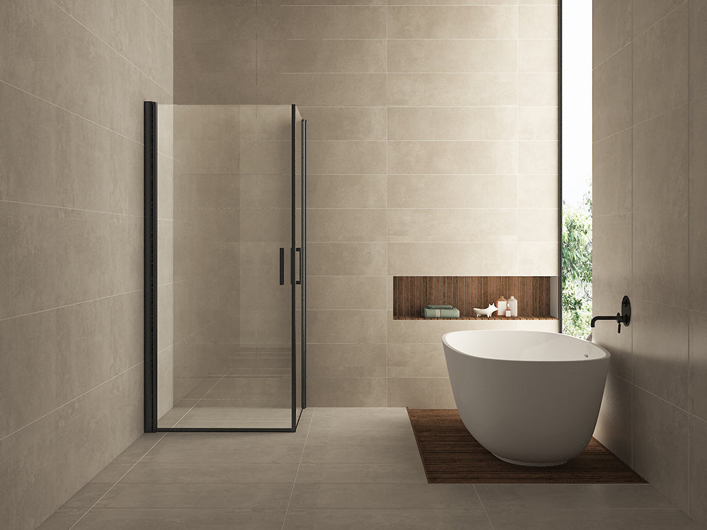Wiesbaden Salone Douchedeur 90x90 Mat Zwart