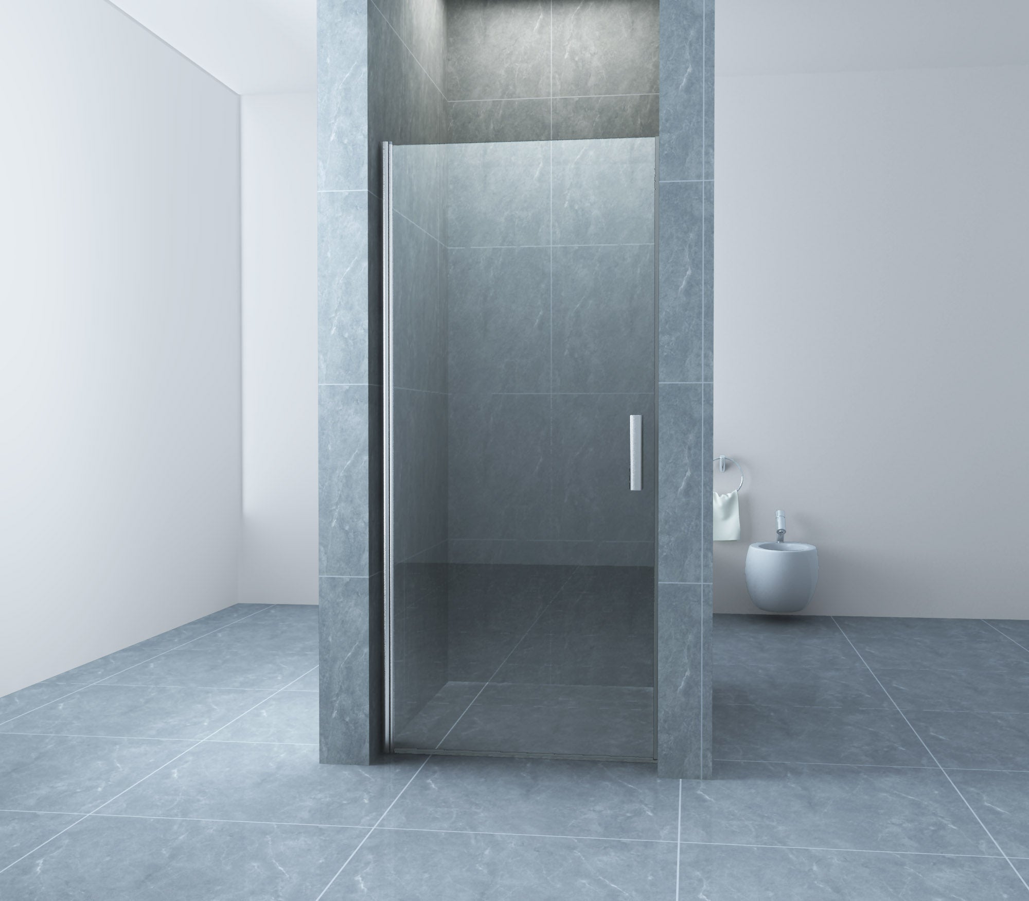 Cerra eco nisdeur 800 x 1950 x 6 mm nano helder glas/chroom