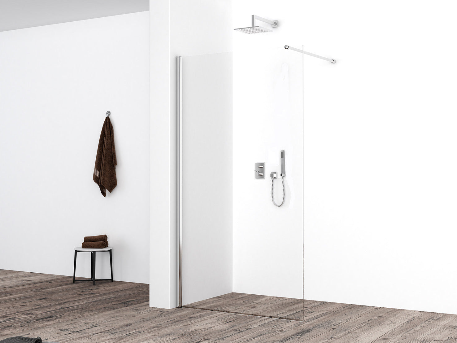 Inloopdouche Korver Eco Chroom 80x220 cm — antikalkcoating