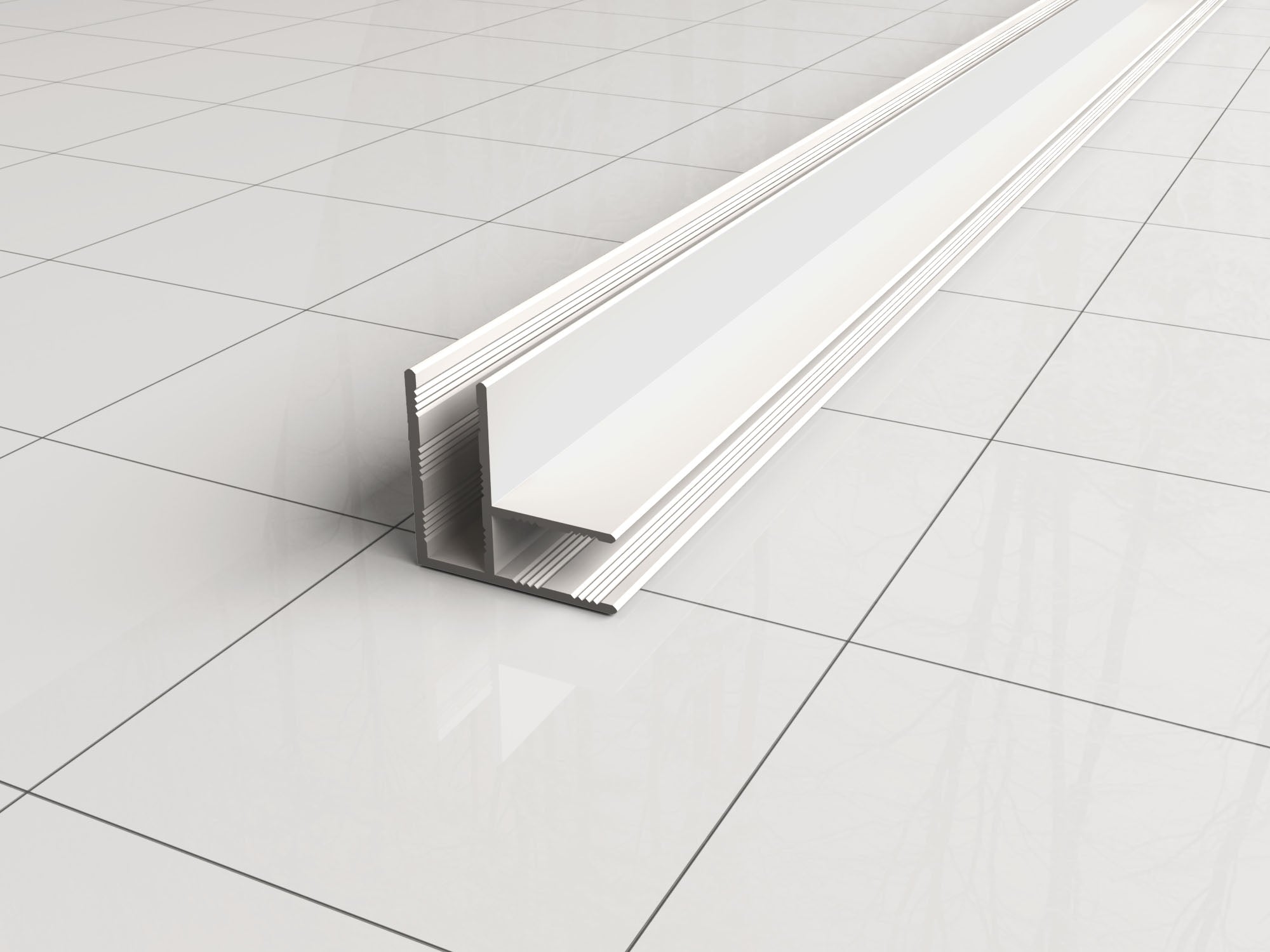 Wiesbaden Slim Hoekprofiel 200x1 cm Mat Wit