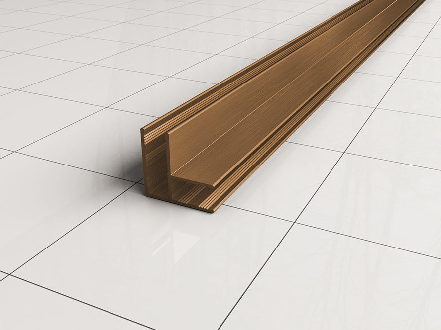 Wiesbaden Slim Hoekprofiel 200x1 cm Geborsteld Brons Koper