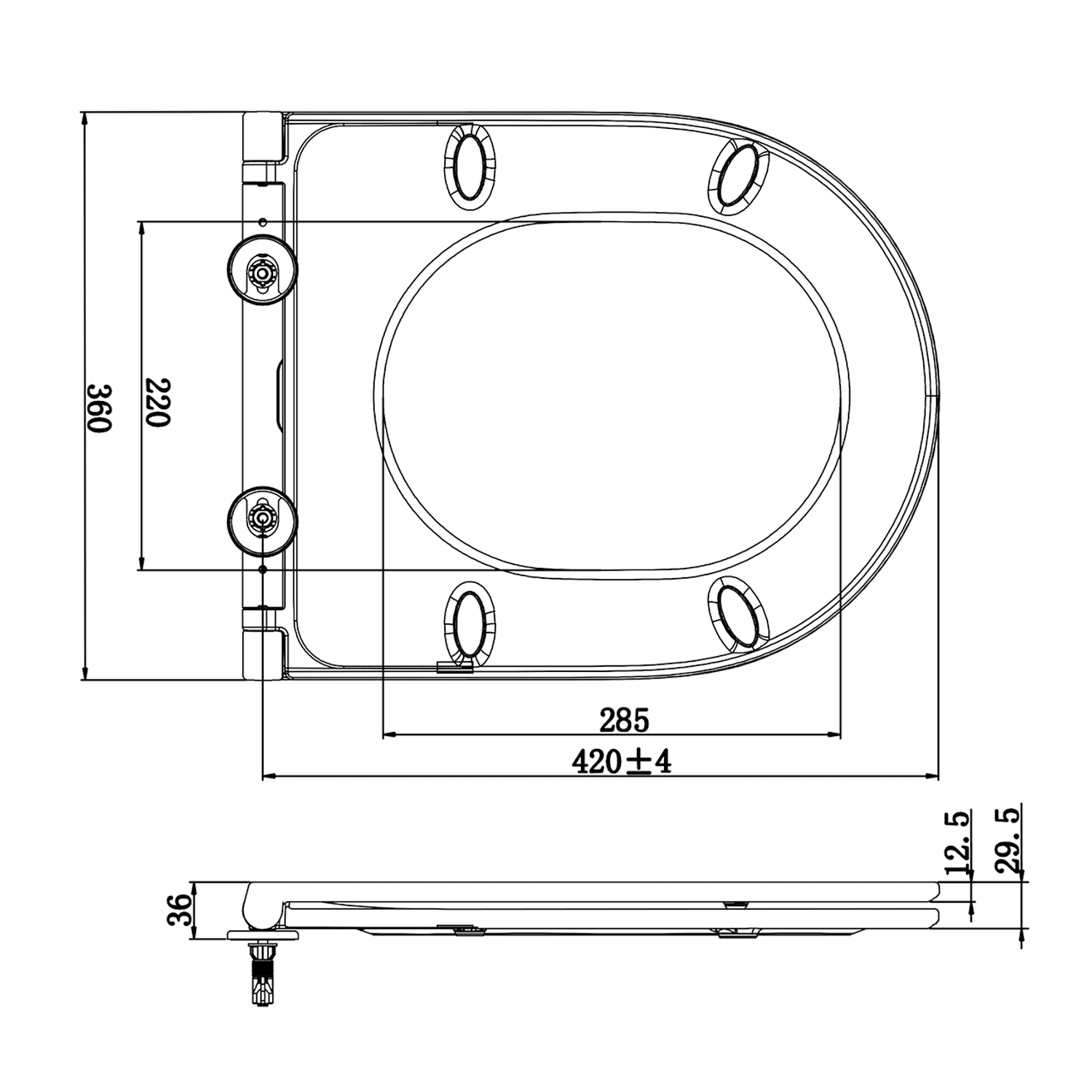 Fein Toiletzitting Slim Softclose Easy Take Duroplast Wit