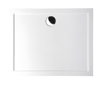 KARIA Gegoten Marmer Douchebak 90 x 80 x 4 cm, Wit