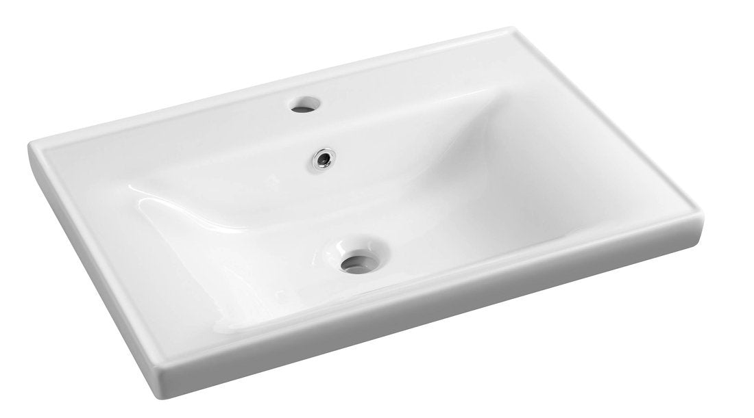 Sava keramische meubelwastafel 65x46 cm Wit