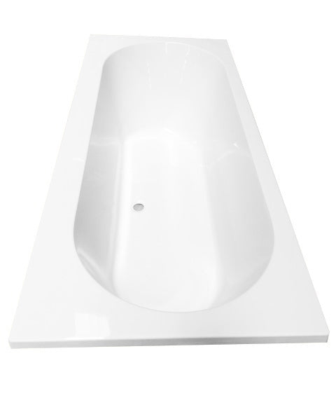Bovenaanzicht van de badruimte van Inbouwbad Portus RD duo wit 3,5mm acryl 2 lagen polyester Inhoud: 190 x 90 cm
