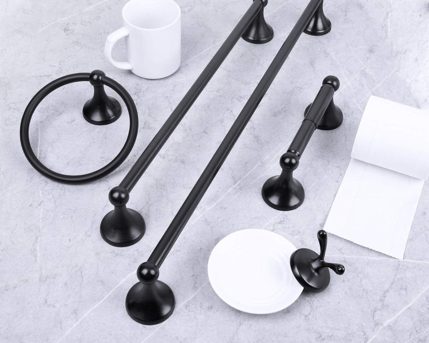 Toiletpapierhouder zwart 332869a retro