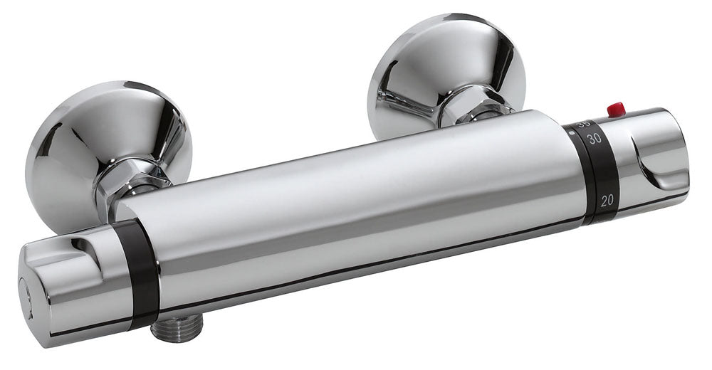 Universele thermostatische douchemengkraan 15cm chroom – Xellanz – Chroom – Douchekraan | Dealplein
