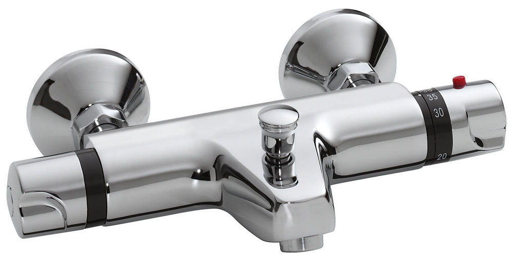 Universele thermostatische badmengkraan chroom – Xellanz – Chroom – Badkraan | Dealplein