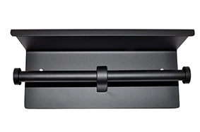Wiesbaden Brush dubbele toiletrolhouder mat zwart