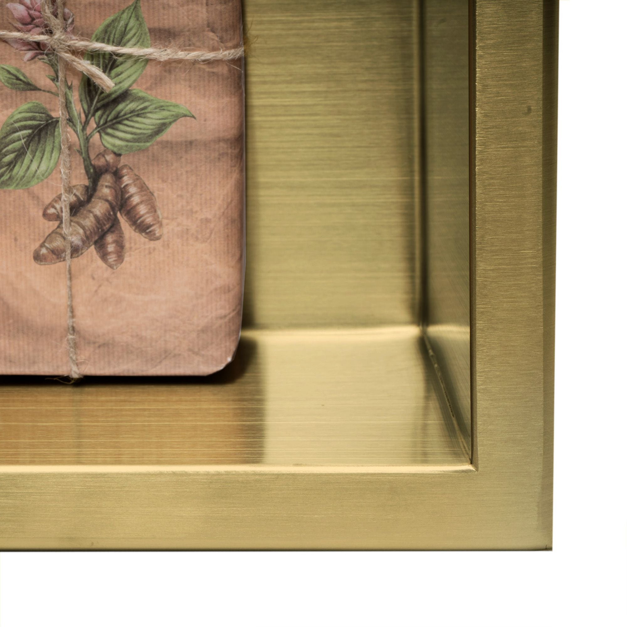 Badkamerplank 30x30 gouden borstel