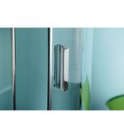 Polysan Zoom Line Douchedeur Met Vaste Wand 100 cm Helder Glas Chroom