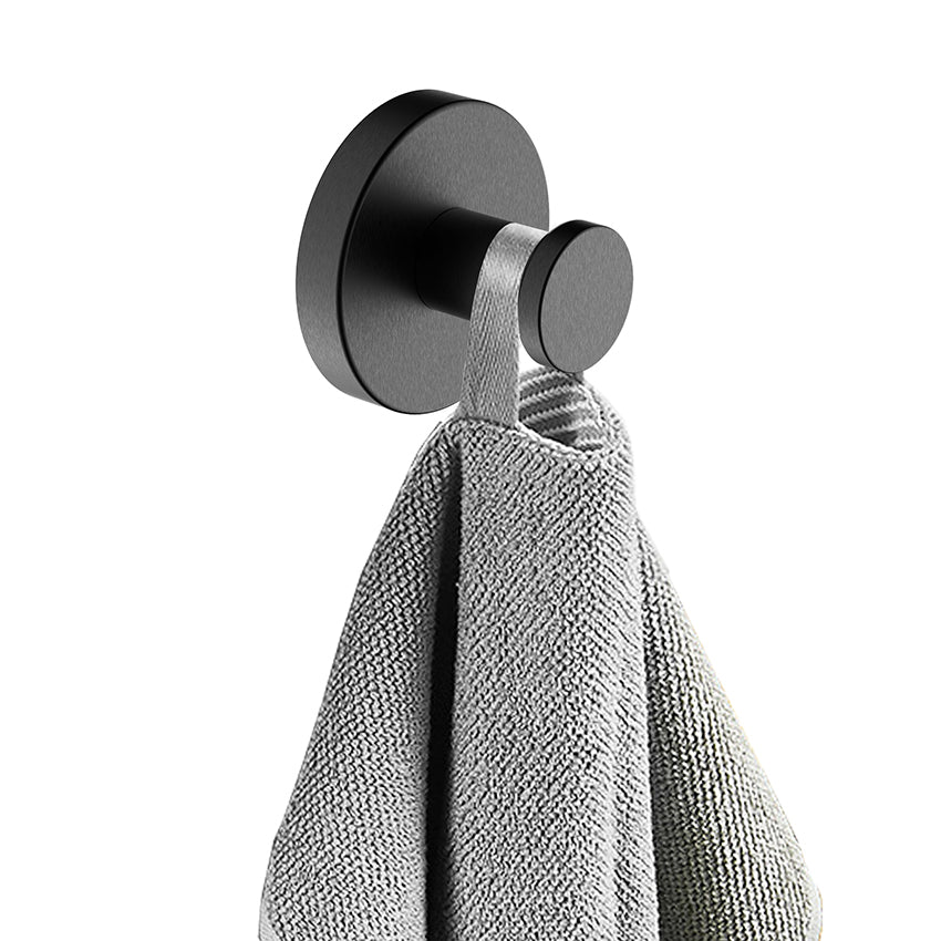 Wiesbaden Alonzo handdoekhaak groot gunmetal PVD