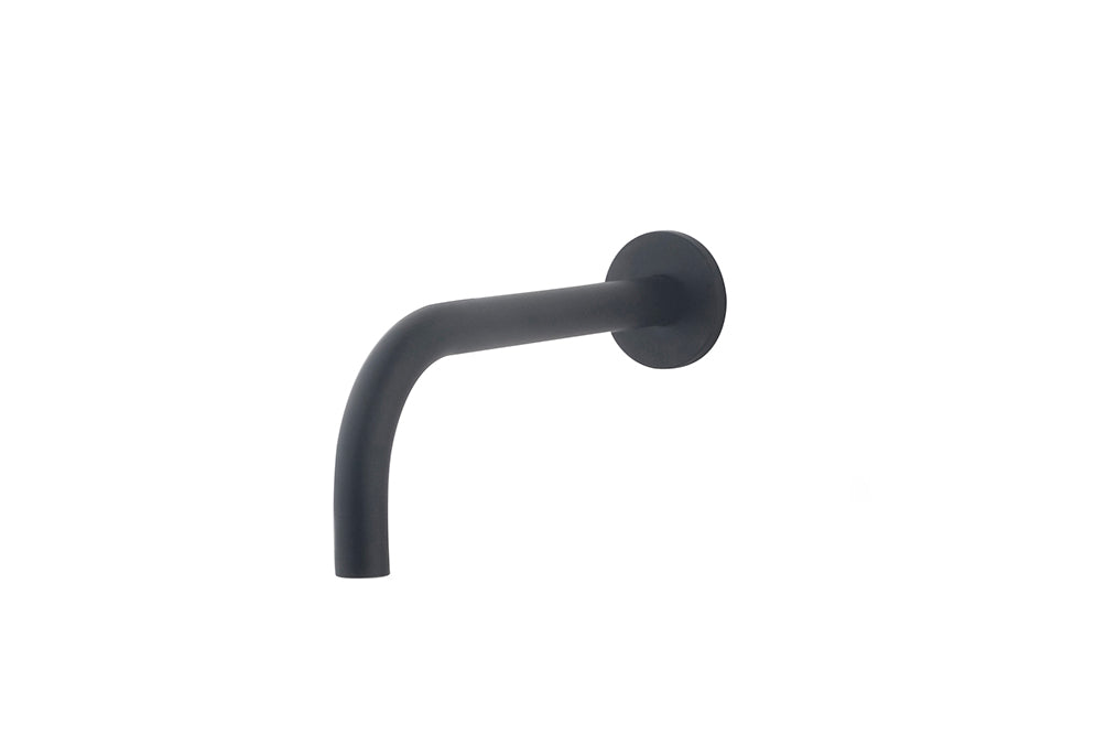 Slim 18mm uitloop rond 20cm 1/2" mat zwart