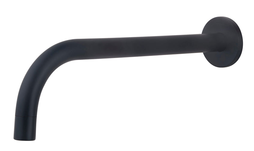 Slim 18mm uitloop rond 25cm 1/2" mat zwart – Wiesbaden – Mat Zwart – Inbouw Wastafelkraan | Dealplein
