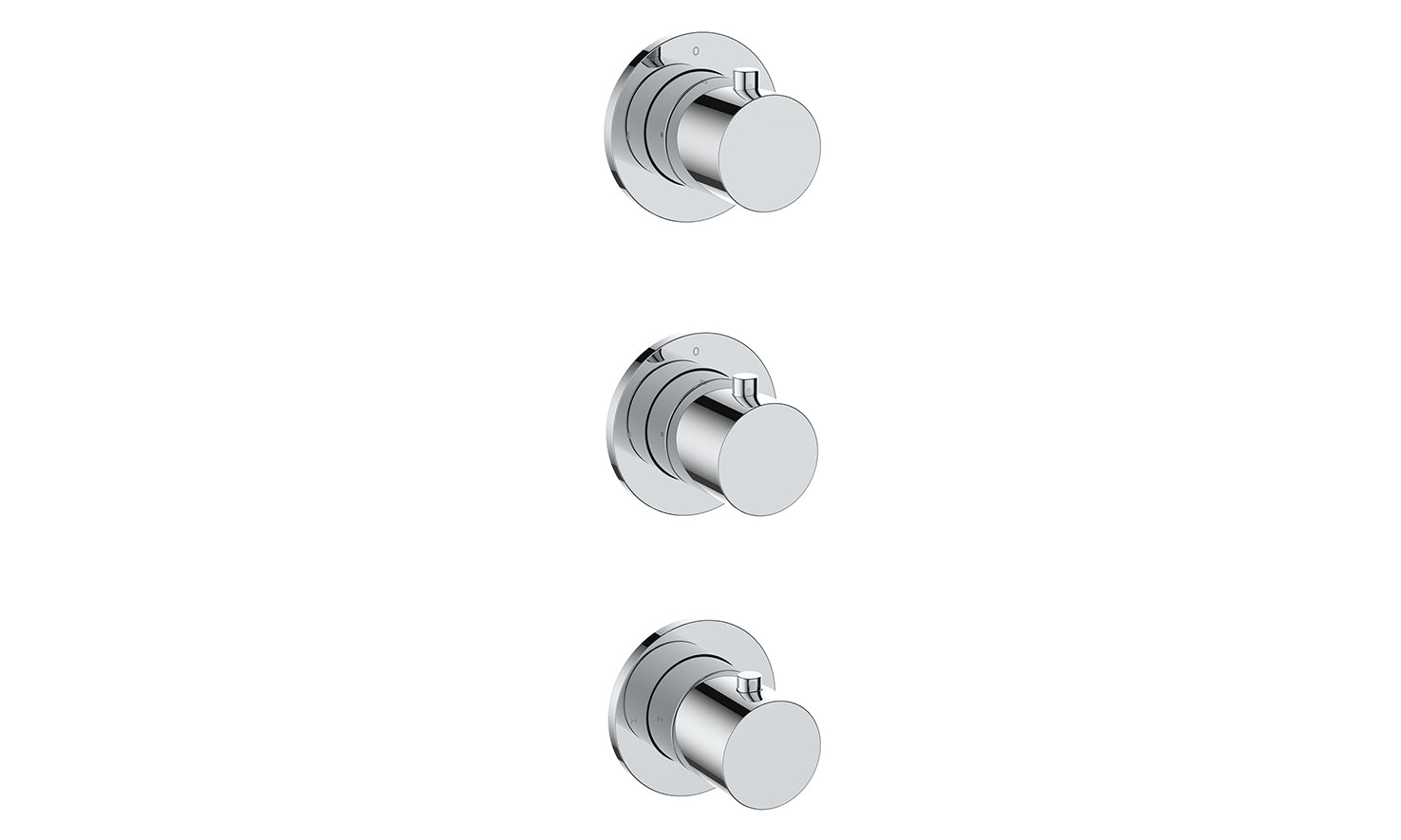 Caral afbouwdeel thermostatische douchekraan met 2 stopkranen chroom – Wiesbaden – Chroom – Inbouwthermostaatset | Dealplein