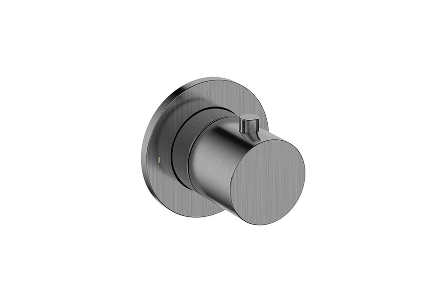 Caral afbouwdeel stopkraan gunmetal PVD – Wiesbaden – Gun Metal – Inbouwthermostaat | Dealplein