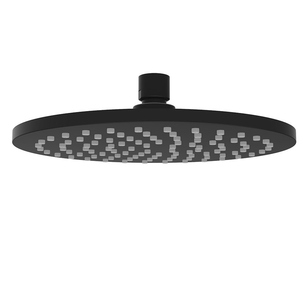 Wiesbaden UniMatch hoofddouche rond 20 x 1,2 cm mat zwart