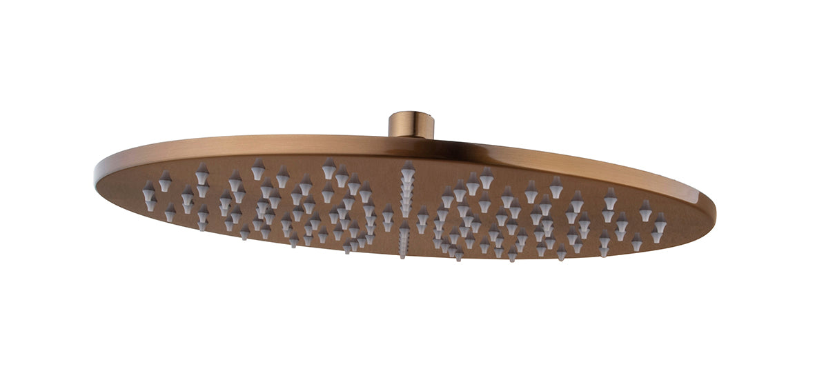 UniMatch hoofddouche rond 30 x 0,8 cm geborsteld brons koper PVD – Wiesbaden – Koper – Hoofddouche | Dealplein