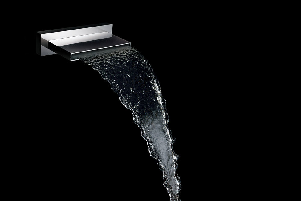 Baduitloop waterval 24,5 cm chroom