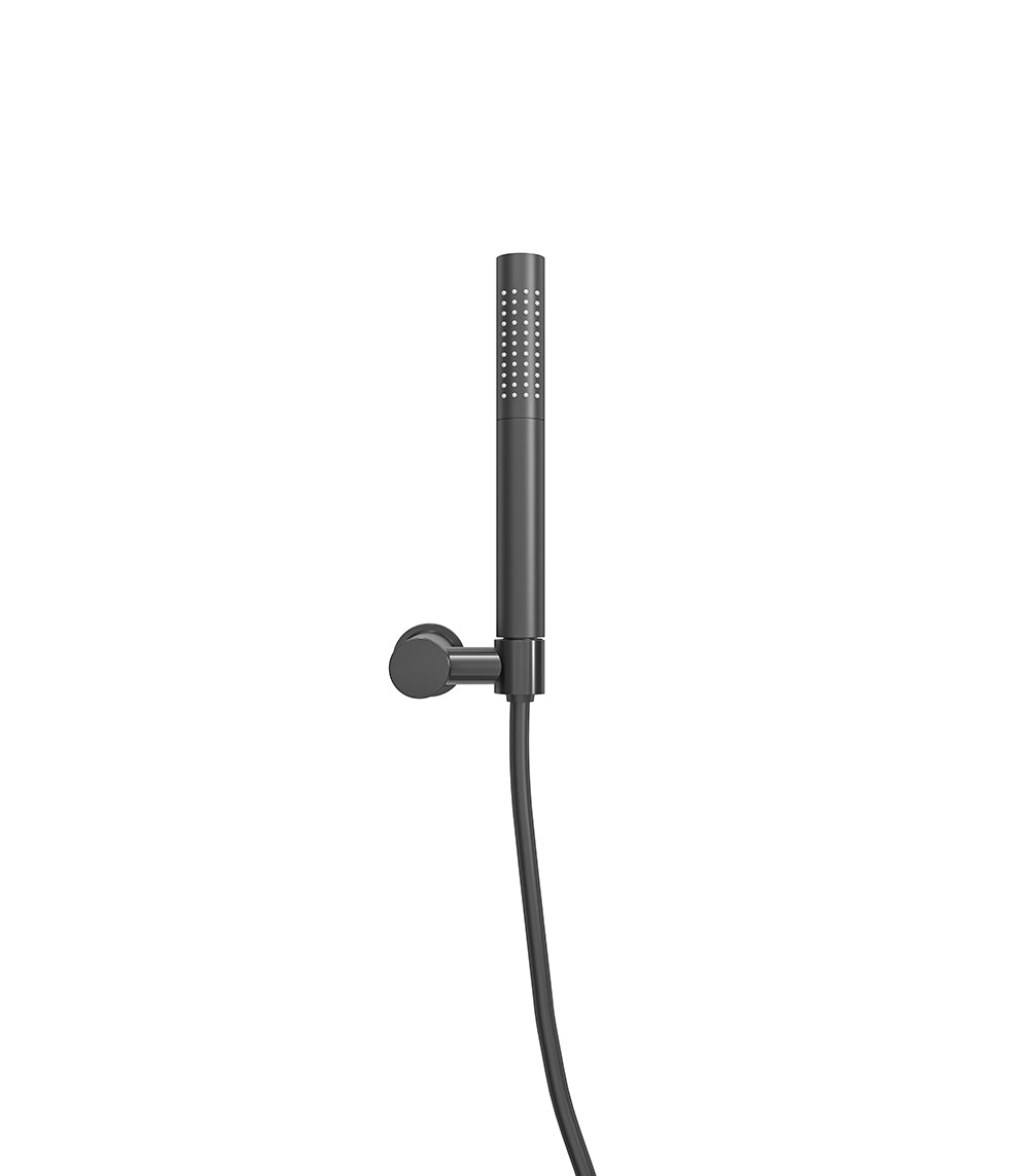 Unimatch Handdoucheset met Staafhanddouche 1 Stand, Doucheslang en Wandhouder Kantelbaar Gunmetal