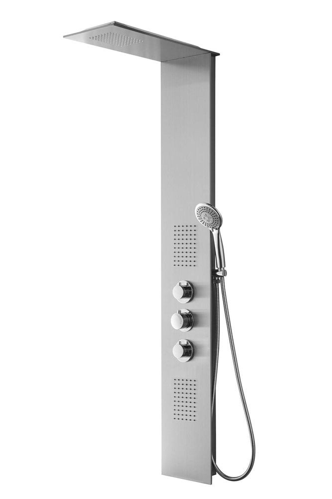 Ontario thermostatische douchekolom 150x22 cm RVS – Xellanz – RVS – Douchekolom | Dealplein