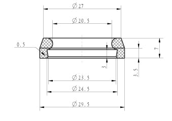 UniMatch douchearm met plafondbevestiging 30 cm chroom maattekening – 30 cm | Dealplein