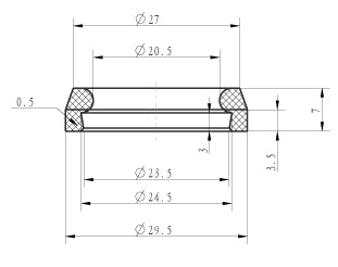 UniMatch douchearm met muurbevestiging 45 cm chroom maattekening – 45 cm | Dealplein
