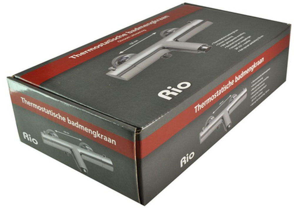 Rio thermostatische badmengkraan 15 cm chroom