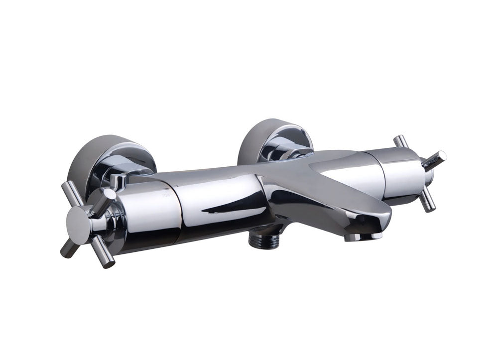 Cross thermostatische badmengkraan chroom – Xellanz – Chroom – Badkraan | Dealplein