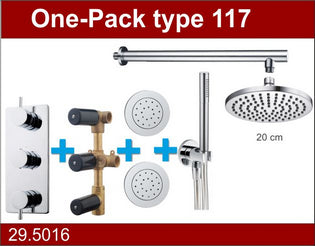 Complete Inbouwthermostaatset Type 117 Chr