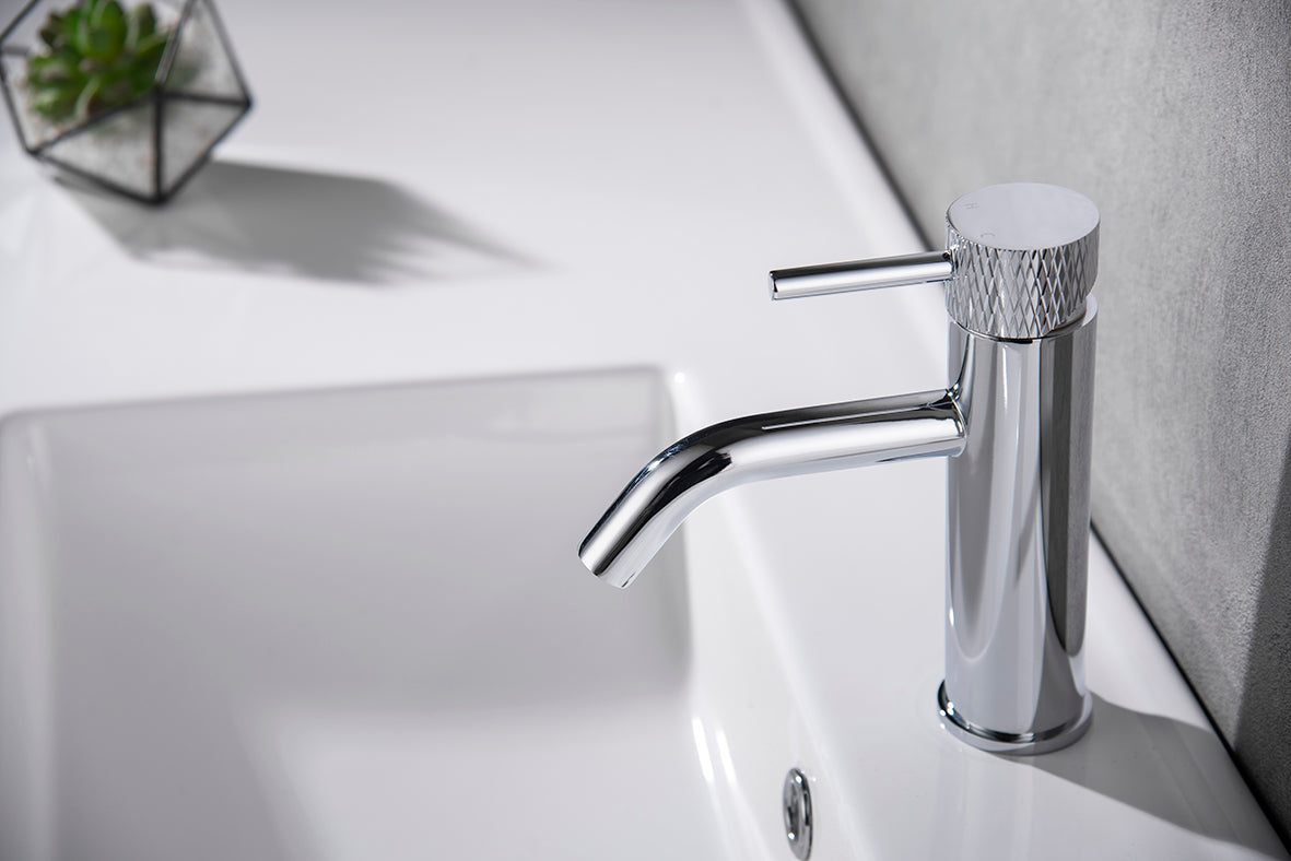 Ribbd wastafelkraan met coldstart chroom – Wiesbaden – Chroom – Wastafelkraan | Dealplein