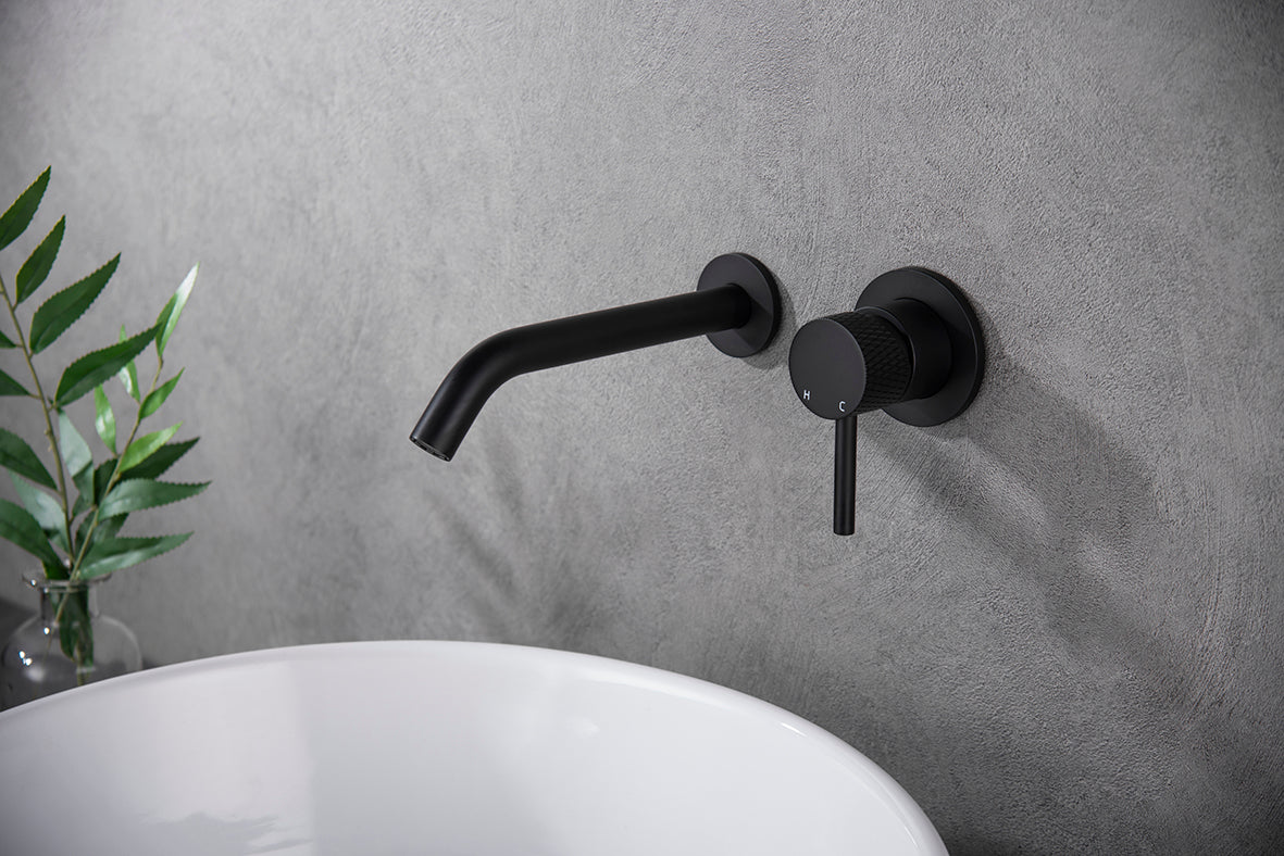 Ribbd eenhendel wastafelkraan met coldstart inbouw compleet mat zwart – Wiesbaden – Mat Zwart – Inbouw Wastafelkraan | Dealplein