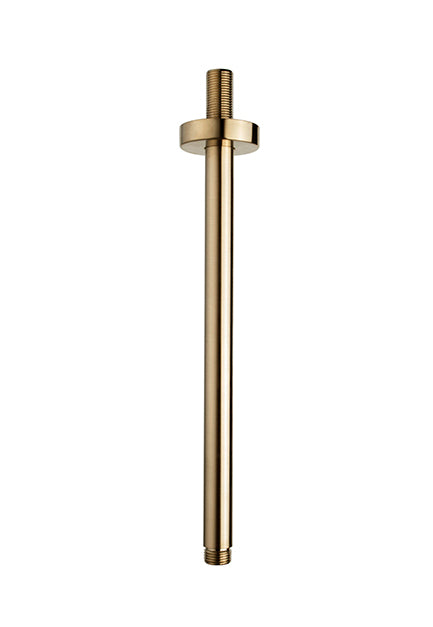 UniMatch douchearm met plafondbevestiging 30 cm geborsteld messing PVD – Wiesbaden – Geborsteld Messing – Douchearm | Dealplein